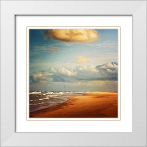 Dream Beach White Modern Wood Framed Art Print with Double Matting by Wuestenhagen, Dirk