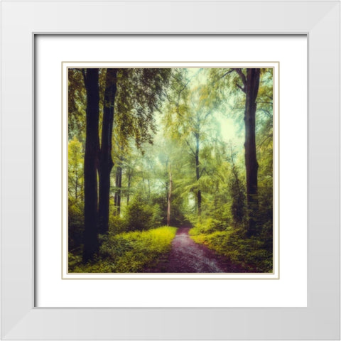 Never the Same Again White Modern Wood Framed Art Print with Double Matting by Wuestenhagen, Dirk