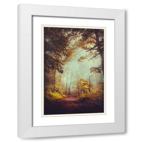 Silent Forest White Modern Wood Framed Art Print with Double Matting by Wuestenhagen, Dirk