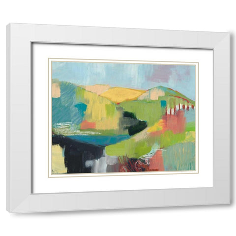 Headlands White Modern Wood Framed Art Print with Double Matting by Weiss, Jan