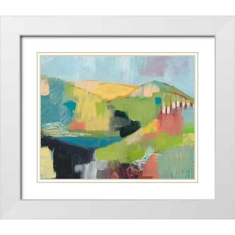 Headlands White Modern Wood Framed Art Print with Double Matting by Weiss, Jan