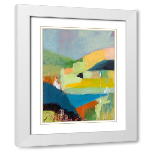 Coastal Hills White Modern Wood Framed Art Print with Double Matting by Weiss, Jan
