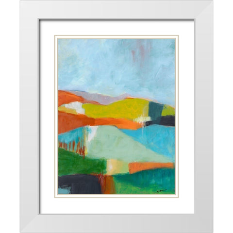 North Bay Hills White Modern Wood Framed Art Print with Double Matting by Weiss, Jan