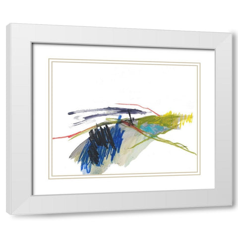 Abstract Landscape No. 8 White Modern Wood Framed Art Print with Double Matting by Weiss, Jan