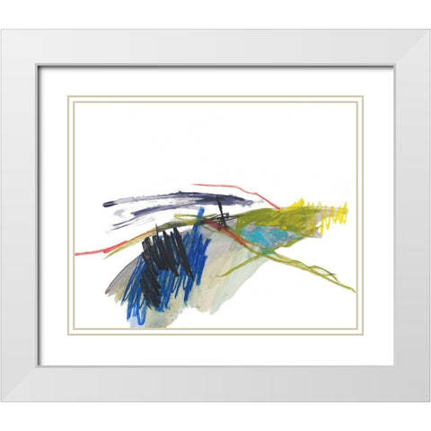 Abstract Landscape No. 8 White Modern Wood Framed Art Print with Double Matting by Weiss, Jan