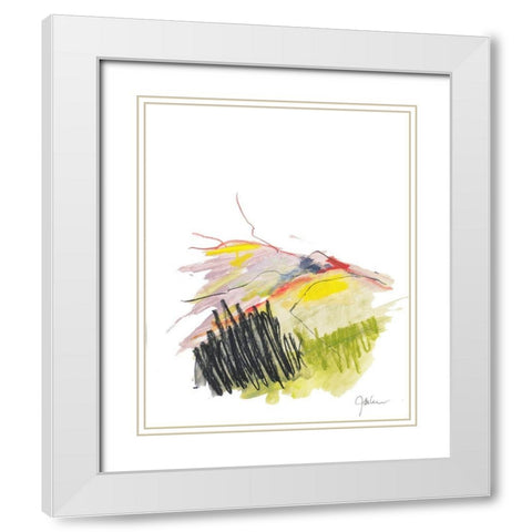 Abstract Landscape No. 12 White Modern Wood Framed Art Print with Double Matting by Weiss, Jan