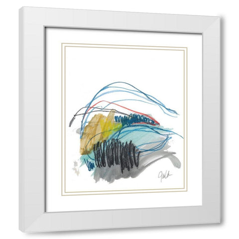 Abstract Landscape No. 19 White Modern Wood Framed Art Print with Double Matting by Weiss, Jan