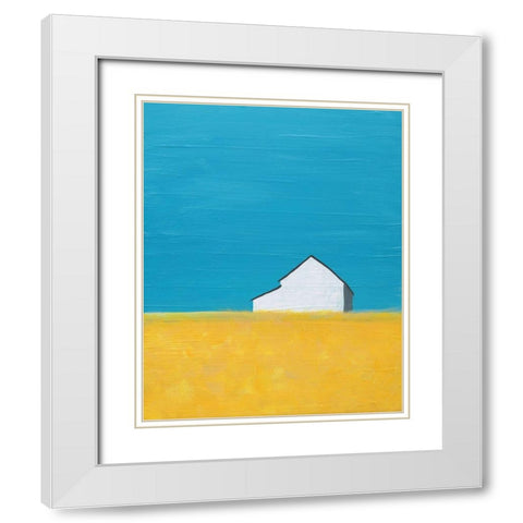 Its a Barn White Modern Wood Framed Art Print with Double Matting by Weiss, Jan