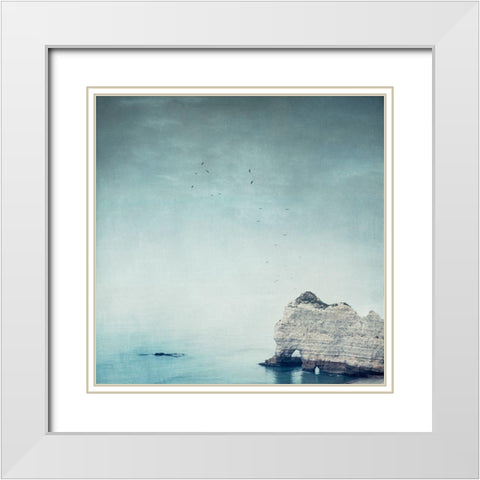 Falaise dÃ¢â‚¬â„¢Amont White Modern Wood Framed Art Print with Double Matting by Wuestenhagen, Dirk