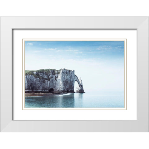 Porte d aval and Aiguille Rock White Modern Wood Framed Art Print with Double Matting by Wuestenhagen, Dirk