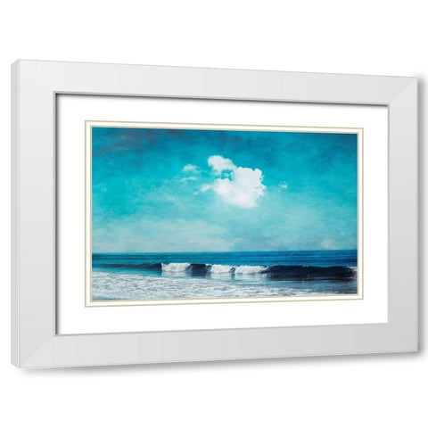 Sea Blues White Modern Wood Framed Art Print with Double Matting by Wuestenhagen, Dirk