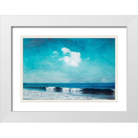 Sea Blues White Modern Wood Framed Art Print with Double Matting by Wuestenhagen, Dirk