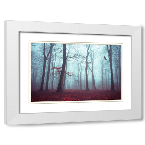 Solstice in Fog White Modern Wood Framed Art Print with Double Matting by Wuestenhagen, Dirk