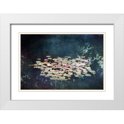 Waterlilies White Modern Wood Framed Art Print with Double Matting by Wuestenhagen, Dirk