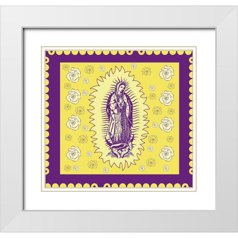 Purple Mary White Modern Wood Framed Art Print with Double Matting by Wiley, Marta