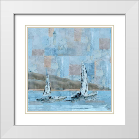 Sailboat No. 2 White Modern Wood Framed Art Print with Double Matting by Wiley, Marta