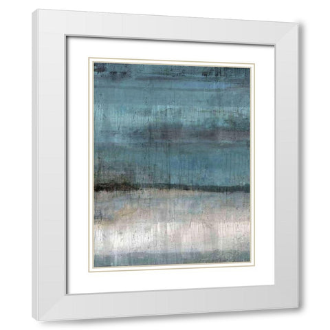 Study in Light Blue White Modern Wood Framed Art Print with Double Matting by Wiley, Marta