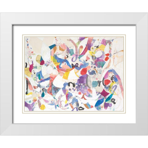 Papers No. 6 White Modern Wood Framed Art Print with Double Matting by Wheeler, Erin McClusky