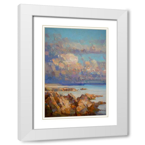 The Cliffs White Modern Wood Framed Art Print with Double Matting by Yeremyan, Vahe