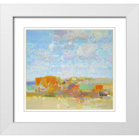 Autumn Colors White Modern Wood Framed Art Print with Double Matting by Yeremyan, Vahe