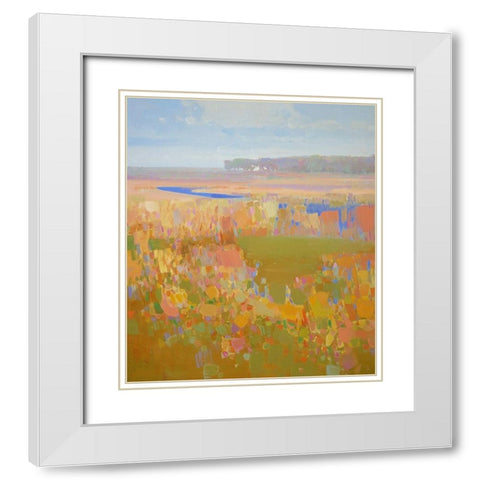 Fall White Modern Wood Framed Art Print with Double Matting by Yeremyan, Vahe