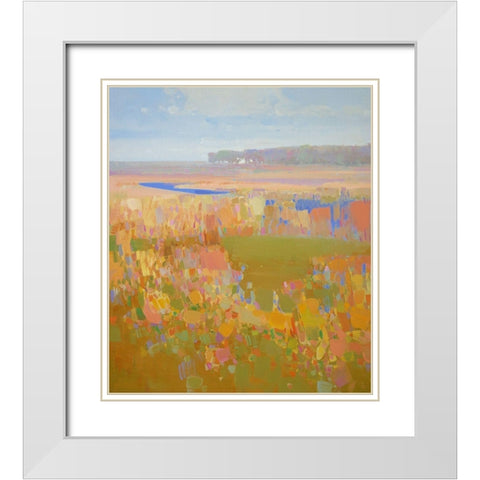 Fall White Modern Wood Framed Art Print with Double Matting by Yeremyan, Vahe