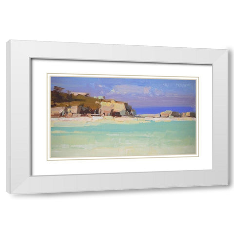 Southbay Island White Modern Wood Framed Art Print with Double Matting by Yeremyan, Vahe