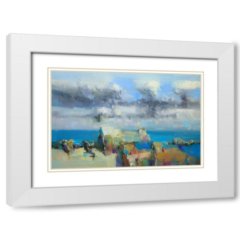 Big Sur White Modern Wood Framed Art Print with Double Matting by Yeremyan, Vahe