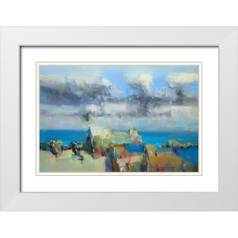 Big Sur White Modern Wood Framed Art Print with Double Matting by Yeremyan, Vahe