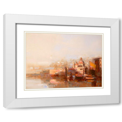 Venice White Modern Wood Framed Art Print with Double Matting by Yeremyan, Vahe