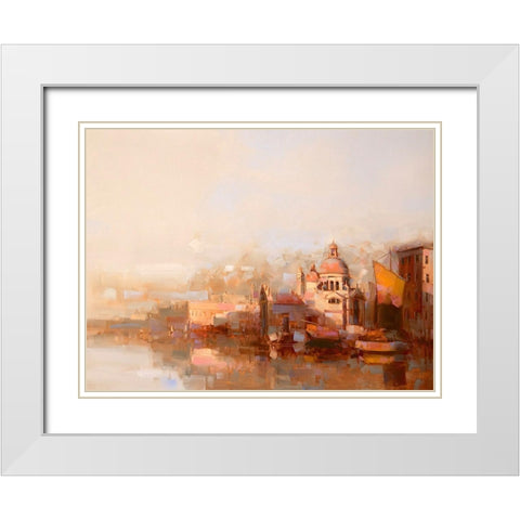 Venice White Modern Wood Framed Art Print with Double Matting by Yeremyan, Vahe