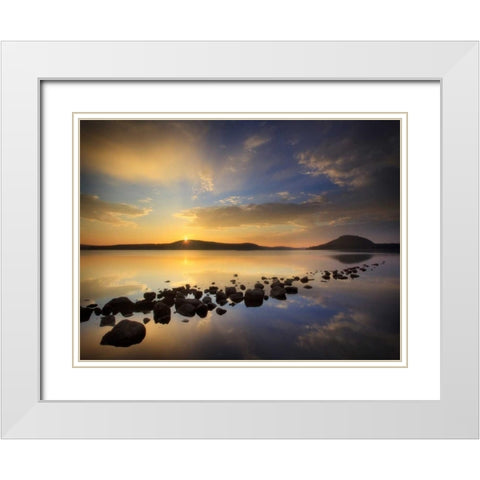 Glass White Modern Wood Framed Art Print with Double Matting by Zephyr, Patrick