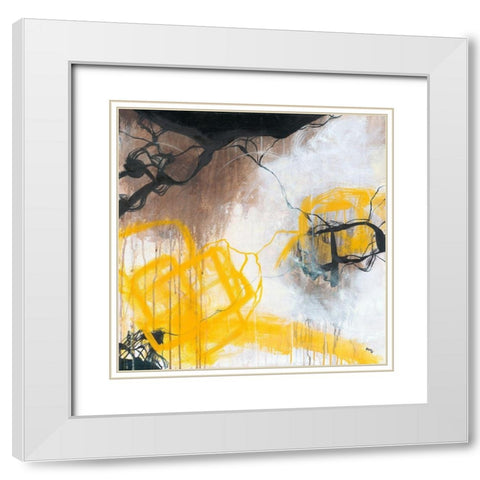 Tension White Modern Wood Framed Art Print with Double Matting by Zivoin, Romeo