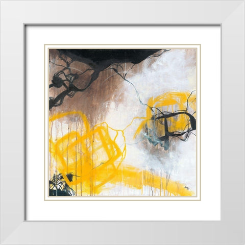 Tension White Modern Wood Framed Art Print with Double Matting by Zivoin, Romeo