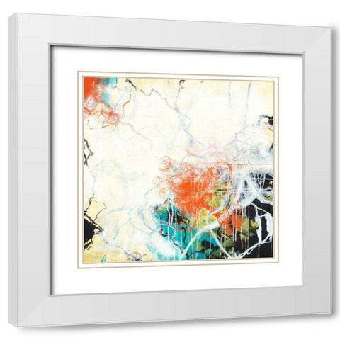 Festive Revelry White Modern Wood Framed Art Print with Double Matting by Zivoin, Romeo