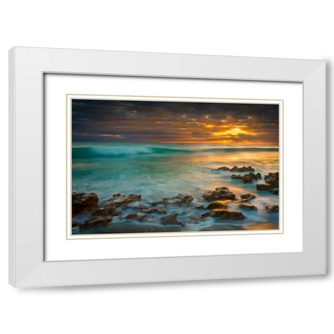 Timeless White Modern Wood Framed Art Print with Double Matting by Zephyr, Patrick