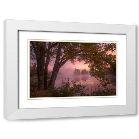 Framed White Modern Wood Framed Art Print with Double Matting by Zephyr, Patrick