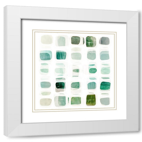 Hip Squares No. 1 White Modern Wood Framed Art Print with Double Matting by Zinna, Lisa