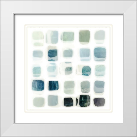 Hip Squares No. 2 White Modern Wood Framed Art Print with Double Matting by Zinna, Lisa