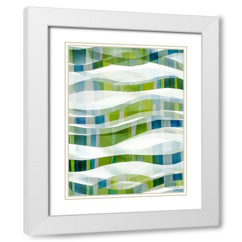 It Goes In Waves No. 1 White Modern Wood Framed Art Print with Double Matting by Zinna, Lisa