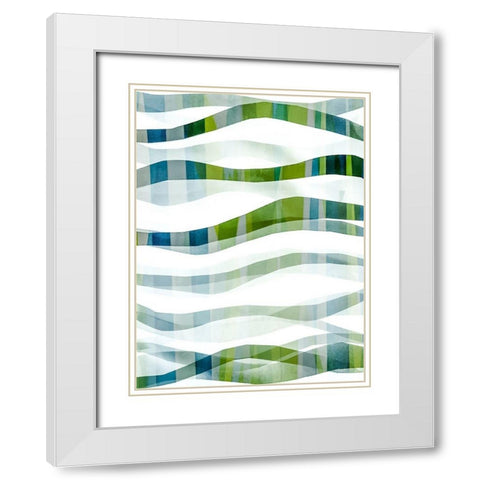It Goes In Waves No. 2 White Modern Wood Framed Art Print with Double Matting by Zinna, Lisa
