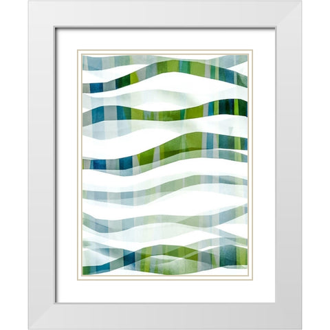 It Goes In Waves No. 2 White Modern Wood Framed Art Print with Double Matting by Zinna, Lisa