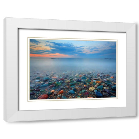 Candy Coast White Modern Wood Framed Art Print with Double Matting by Zephyr, Patrick