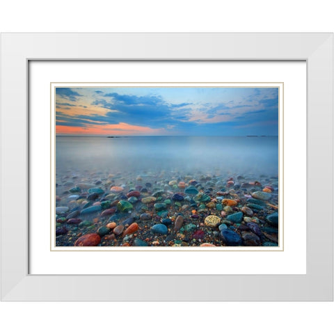 Candy Coast White Modern Wood Framed Art Print with Double Matting by Zephyr, Patrick