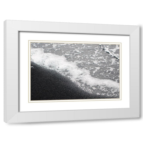 Black Sand No. 1 White Modern Wood Framed Art Print with Double Matting by Zinna, Lisa
