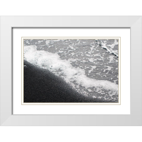 Black Sand No. 1 White Modern Wood Framed Art Print with Double Matting by Zinna, Lisa