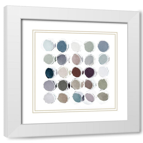 Overlapping Thoughts White Modern Wood Framed Art Print with Double Matting by Zinna, Lisa