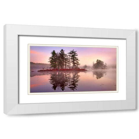 Islands in The Pink White Modern Wood Framed Art Print with Double Matting by Zephyr, Patrick