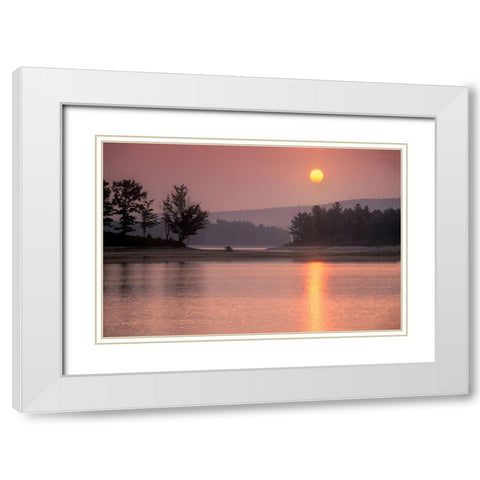 Morning Shimmer White Modern Wood Framed Art Print with Double Matting by Zephyr, Patrick