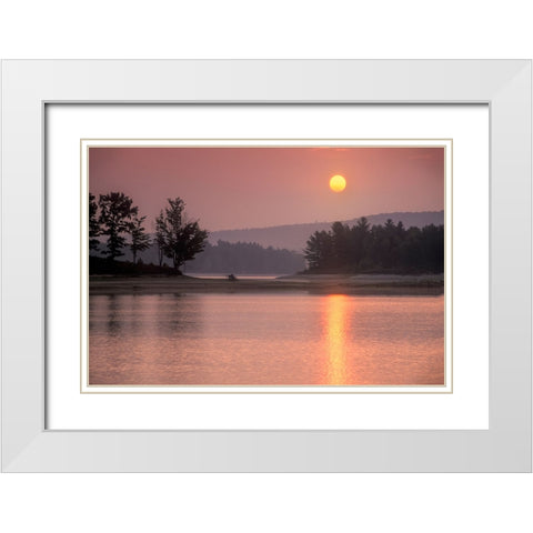 Morning Shimmer White Modern Wood Framed Art Print with Double Matting by Zephyr, Patrick